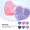 FRCOLOR 6-Piece Heart-Shaped Silicone Makeup Brush Cleaning Pads view 3
