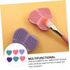 FRCOLOR 6-Piece Heart-Shaped Silicone Makeup Brush Cleaning Pads view 4