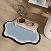Dog and Cat Bowl Mat, Non-Slip, Absorbent, Quick-Drying, Blue A, 40 x 60 cm x 3.5 mm view 1
