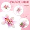 BelleVive 3-Piece Hair Clips for Women with Hawaiian Light and Orchid Blossoms, Wedding Hair Clips with Hibiscus Flowers view 3