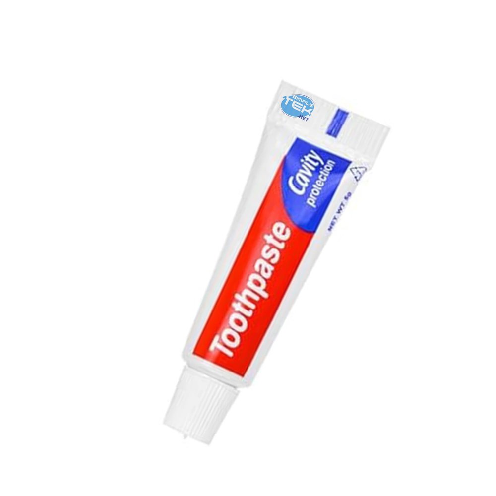 SIMPLETEK - Disposable Travel Toothpaste, 10 g, Portable Mini Kit for Camping, Hotels, and Emergencies