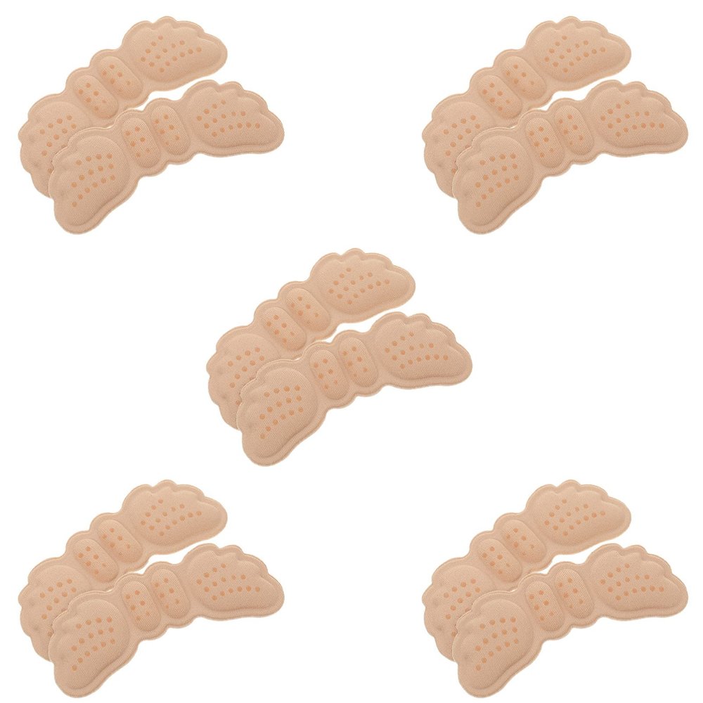 FRCOLOR Silicone Heel Inserts, 5-Pair Pack, Self-Adhesive Heel Pads for Women's High Heels