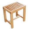 AYCDL Square Wooden Shower Seat, Non-Slip Bath Chair, 44 x 33 x 46 cm view 1
