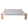 Supvox Elevated Pet Cot for Dogs and Cats, Green Wooden view 1