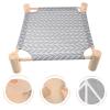Supvox Elevated Pet Cot for Dogs and Cats, Green Wooden view 2