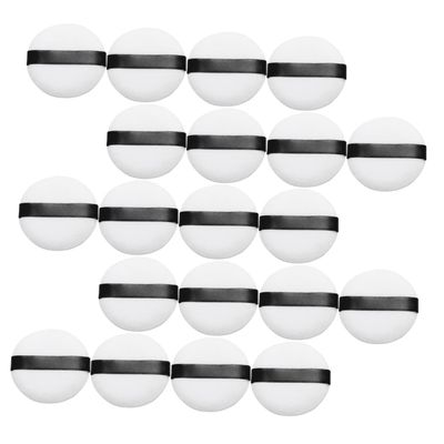 FRCOLOR 20-Piece Crystal Fluff Makeup Pads, Soft Loose Powder Puffs for Home and Salon