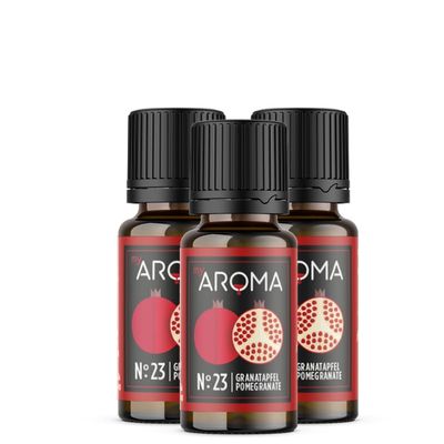 myAROMA Pomegranate Flavor Drops 3 x 10 ml, Sugar-Free, Calorie-Free & Vegan, Natural Food Flavoring Without Artificial Colors for Baking, Cooking & Drinks, No. 23