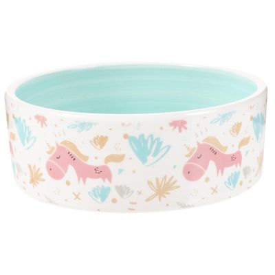 Yardwe Non-Slip Ceramic Food Bowl for Dogs and Cats, Blue