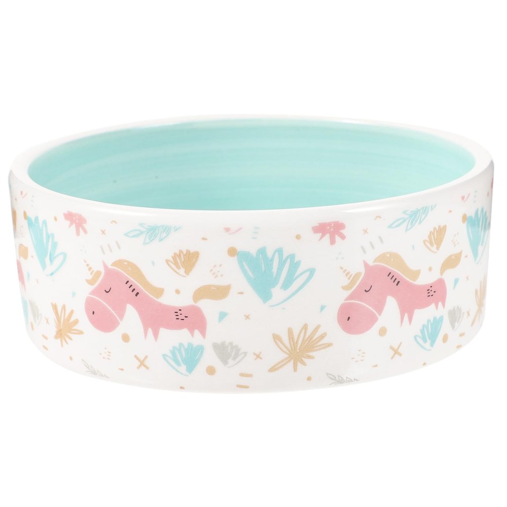 Yardwe Non-Slip Ceramic Food Bowl for Dogs and Cats, Blue