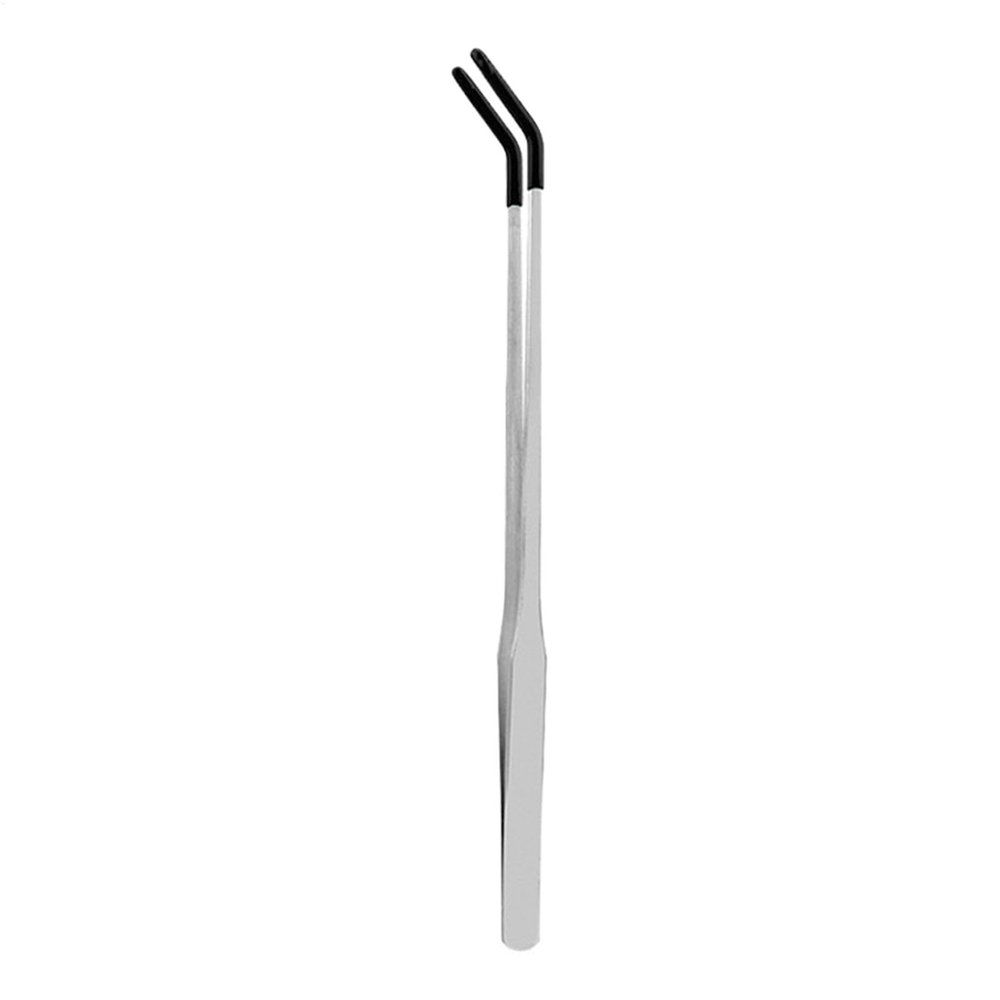 Extra-Long Stainless Steel Tweezers with Rubber Tip