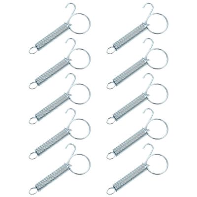 JUMPLAWN 10 Pack Stainless Steel Spring Hooks for Pet Cages