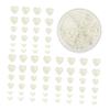 Heart-Shaped ABS Nail Art Decorations, 1 Box, White view 1