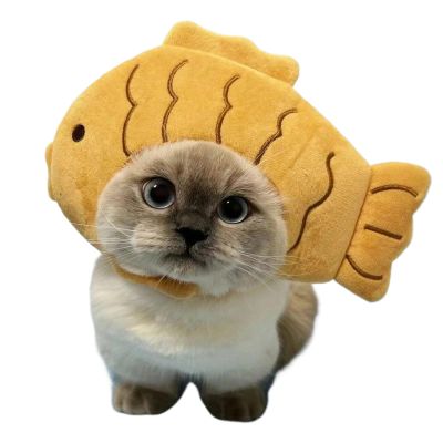 Cartoon Cat Hat - Cute Taiyaki Pet Costume for Cats