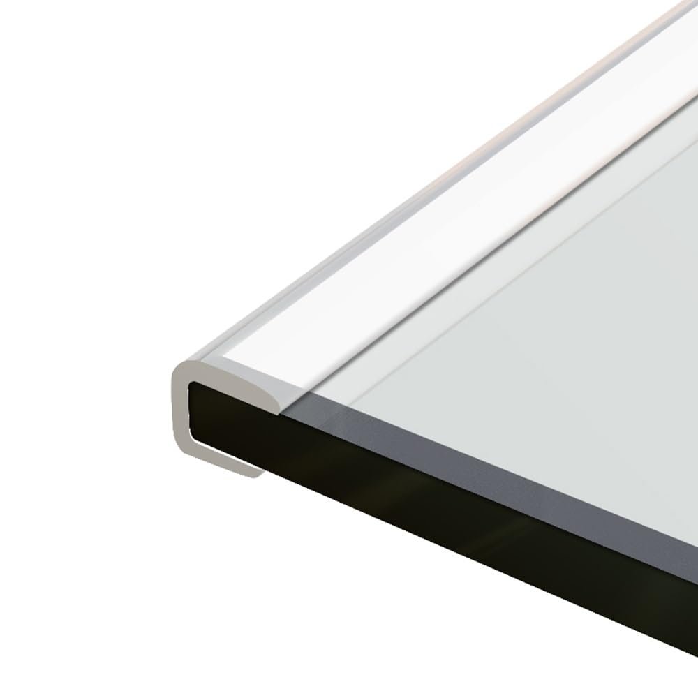 WXGMP Transparent Silicone Edge Guard for Glass Tables and Furniture, Self-Clamping U-Shaped Baby-Proof Edge Protector for 0.5–26 mm Thickness (24–26 mm/0.94–1 in)