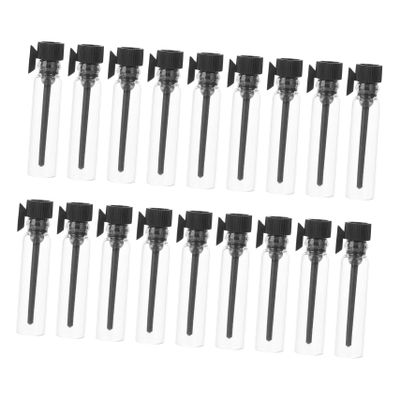 Healeved 100-Piece Glass Sample Bottles with Stick Caps, Mini Refillable Bottles for Perfume, Essential Oils, and Other Liquids