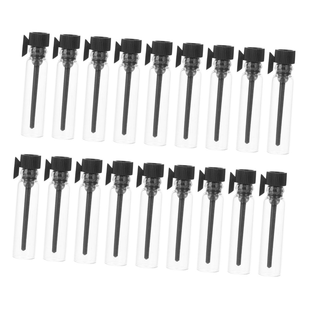 Healeved 100-Piece Glass Sample Bottles with Stick Caps, Mini Refillable Bottles for Perfume, Essential Oils, and Other Liquids