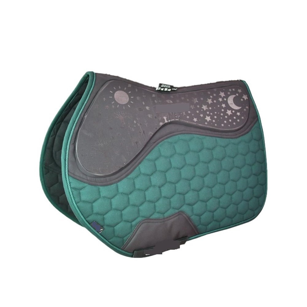 YDYAENIO Green Horse Saddle Pad, Breathable Non-Slip Saddle Blanket