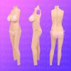 Minaky Silicone Breasts Silicone Bodysuit Breast Forms Breastplate with Insertable Catheter, Back Zipper (D Cup, Ivory) view 2