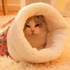Plush Cat Sleeping Bag, Soft Warming Bed view 3