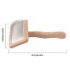Lunaobrik Dog Grooming Brush - Extra Long Flat Brush for Dogs and Cats view 4