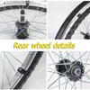 Wheelchair Replacement Parts – Solid Puncture-Proof Rear Wheels with Bearings and Handrim, 24 × 1 3/8, Black, 12 mm Bearing (Color: X2, Size: 22 in/55 cm) view 3