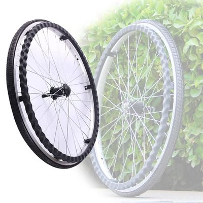 SXTYFBB 2 Wheelchair Rear Wheels with Handrims, Replacement Wheels for Manual Wheelchairs, Caster Bearing: 12 mm