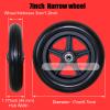 SXTYFBB 2-Pack Wheelchair Front Caster Wheels, 6/7/8-Inch PU Solid Wheels with 5/16-Inch Bearings view 2