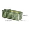 Multifunctional Green Tissue Box with Gold Rim for the Living Room view 2