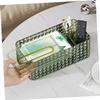 Multifunctional Green Tissue Box with Gold Rim for the Living Room view 3