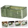 Multifunctional Green Tissue Box with Gold Rim for the Living Room view 4