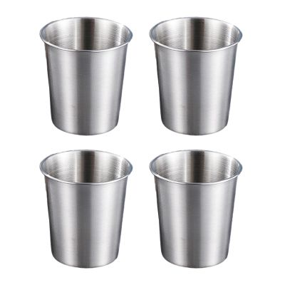4-Piece Stainless Steel Cups for Children