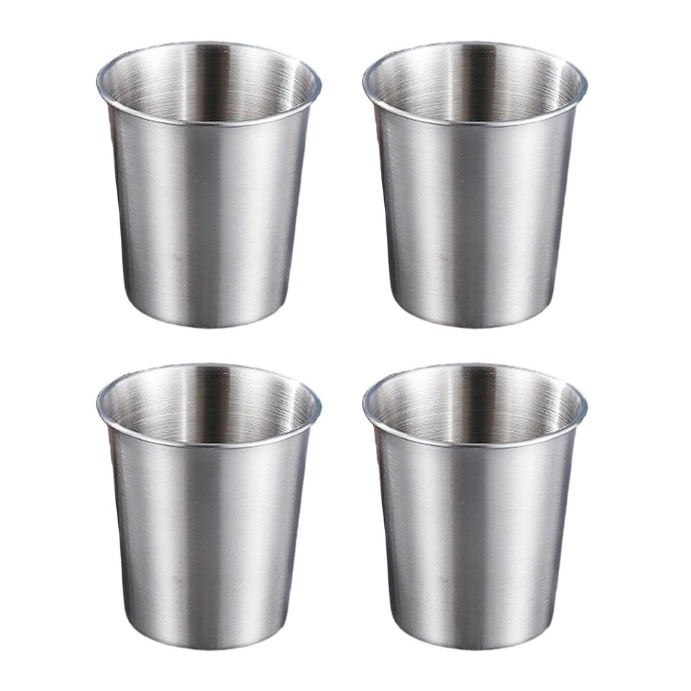 4-Piece Stainless Steel Cups for Children