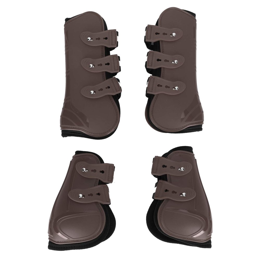 Phefop Thickened Horse Leg Guards, Impact Protection and Comfort, All-Weather, 3 Sizes, Brown (M)