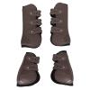 Phefop Thickened Horse Leg Guards, Impact Protection and Comfort, All-Weather, 3 Sizes, Brown (M) view 1