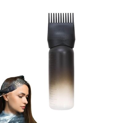 Root Comb Bottle, Reusable Hair Dye Applicator, 170 mL, Scalp Comb with Graduated Scale for Salons