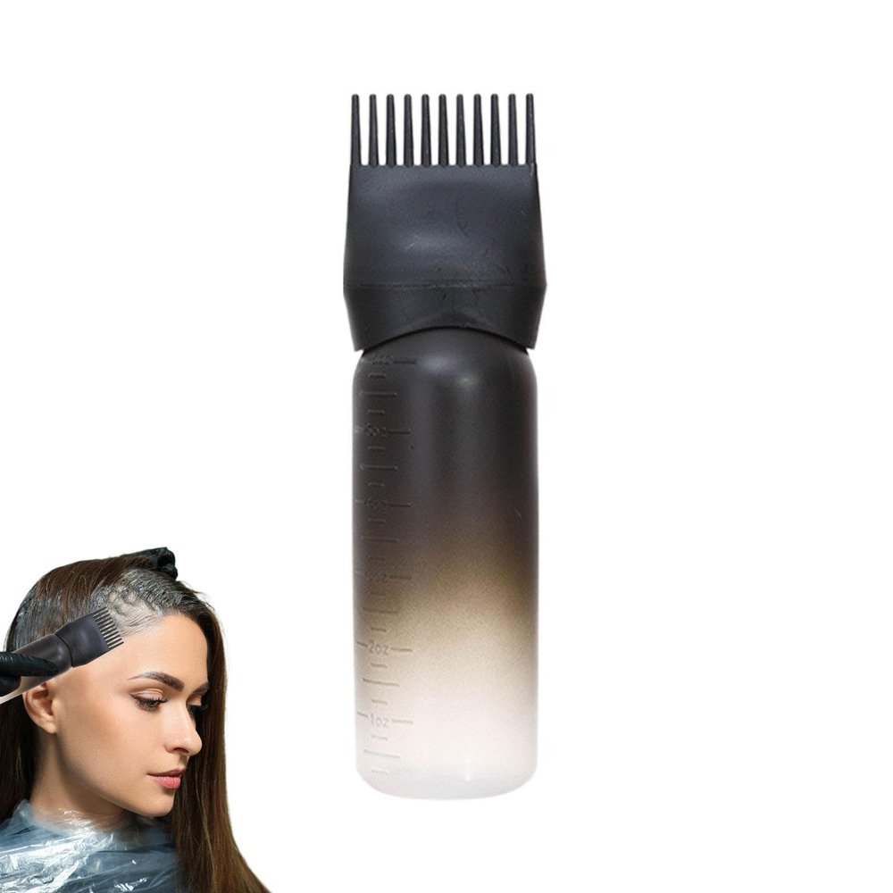 Root Comb Bottle, Reusable Hair Dye Applicator, 170 mL, Scalp Comb with Graduated Scale for Salons