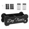 Airtight Dog Treat Container Set, Wooden Dog Food Containers view 1