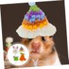 BESPORTBLE 4-Piece Small Hats for Small Pets, Adjustable Wool-Yarn Drawstrings, Various Shapes, for Hamsters and Small Rodents view 4