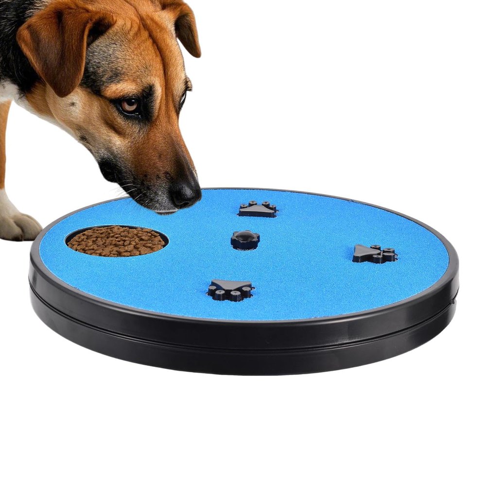 Dog Nail Scratch Board, Rotatable Scratch Mat, Round Slow Feeder