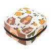 Portable Menstrual Product Storage Pouch with Cartoon Capybaras and Oranges view 1