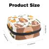 Portable Menstrual Product Storage Pouch with Cartoon Capybaras and Oranges view 2