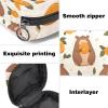 Portable Menstrual Product Storage Pouch with Cartoon Capybaras and Oranges view 3