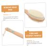 Long-Handle Massage Brush, Beige, for Shower view 3