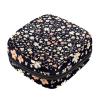 Menstrual Pad and Tampon Pouch, First Period Kit for Girls, Small Floral Pattern, Zippered Organizer view 1