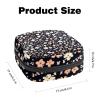 Menstrual Pad and Tampon Pouch, First Period Kit for Girls, Small Floral Pattern, Zippered Organizer view 2