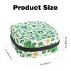 RODAILYCARE First-Period Bag with Green Butterfly and Floral Pattern, for Girls and Women, Tampons, Pantyliners, Menstrual Coin Purse, Nursing Pad Holder with Zipper view 2