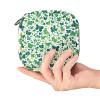 RODAILYCARE First-Period Bag with Green Butterfly and Floral Pattern, for Girls and Women, Tampons, Pantyliners, Menstrual Coin Purse, Nursing Pad Holder with Zipper view 4