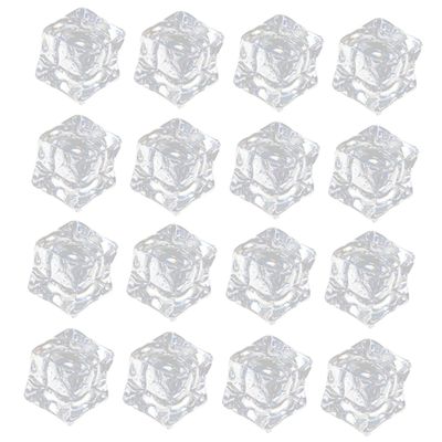 Artificial Acrylic Ice Cubes, Transparent, Irregular Shape