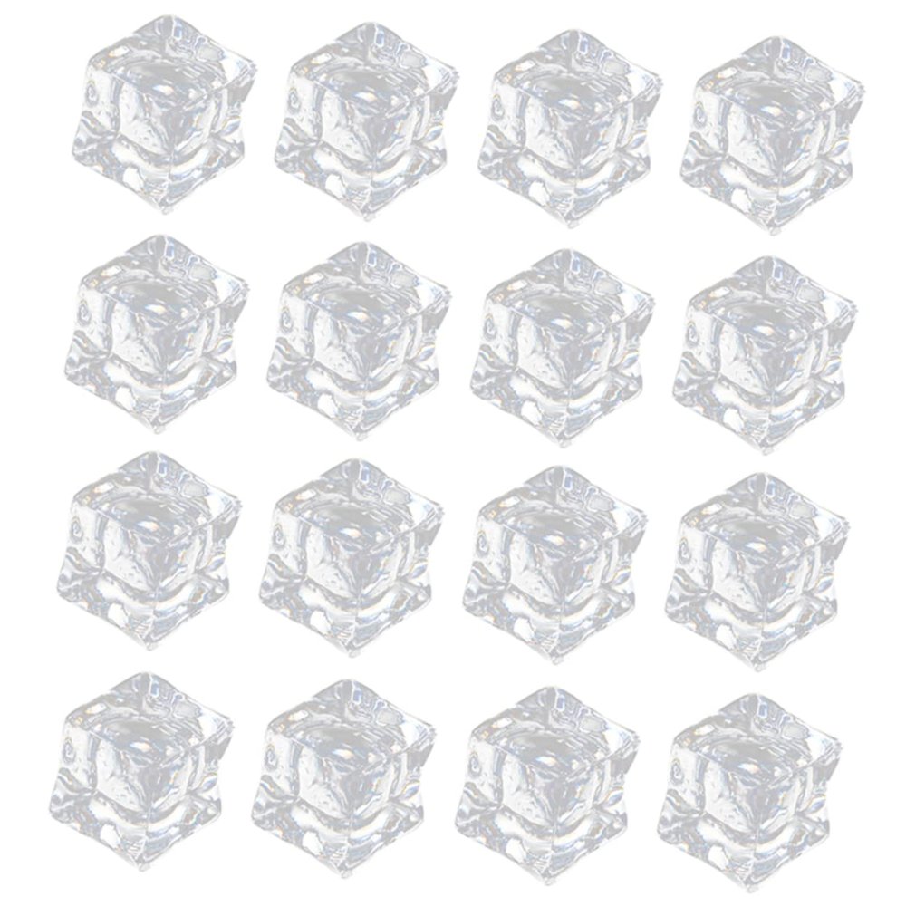 Artificial Acrylic Ice Cubes, Transparent, Irregular Shape
