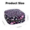Women's Sanitary Pad Storage Bag with Zipper, Colorful Flower Design view 2